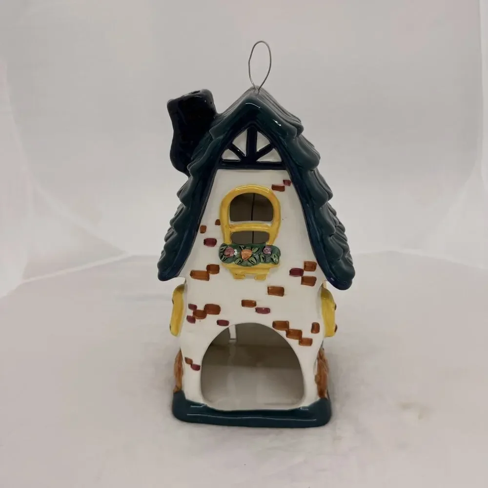 Hand Painted Ceramic & Porcelain Bakery House Collectible, Multicolor